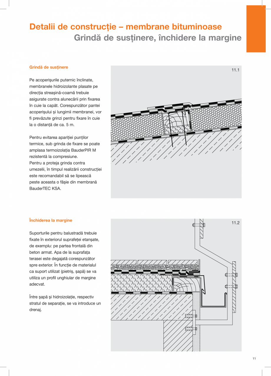 Pagina 11-CAD-PDF Detalii constructie membrane bituminoase BAUDER Detaliu de montaj 