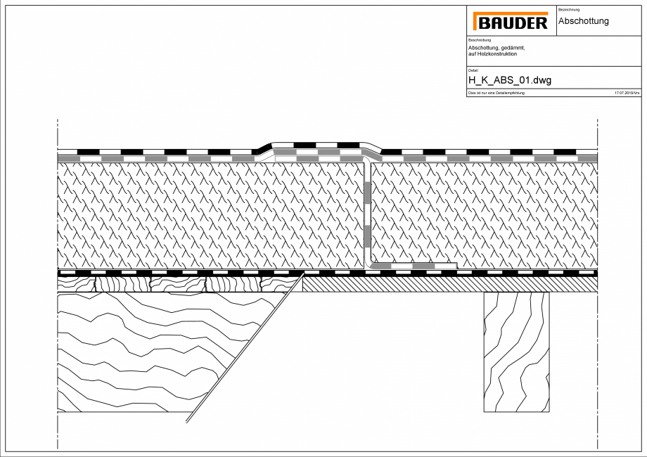 Pagina 1-CAD-PDF Izolatie-suport lemn BAUDER Detaliu de montaj 