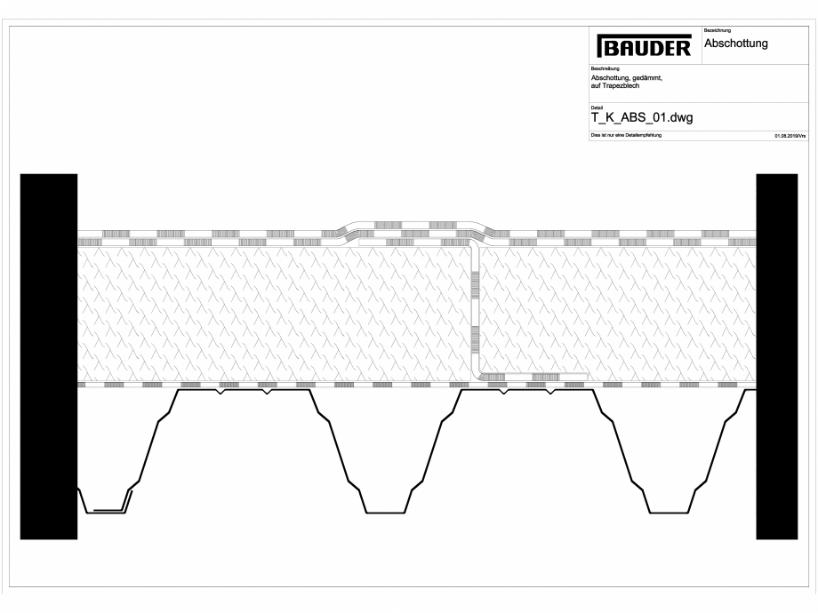 Pagina 1-CAD-DXF Izolatie suport tabla BAUDER Detaliu de montaj 
