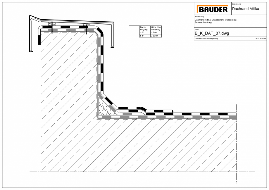 Pagina 1 - CAD-PDF Bauder - Detaliu atic - B_K_DAT_07 BAUDER Detaliu de montaj 