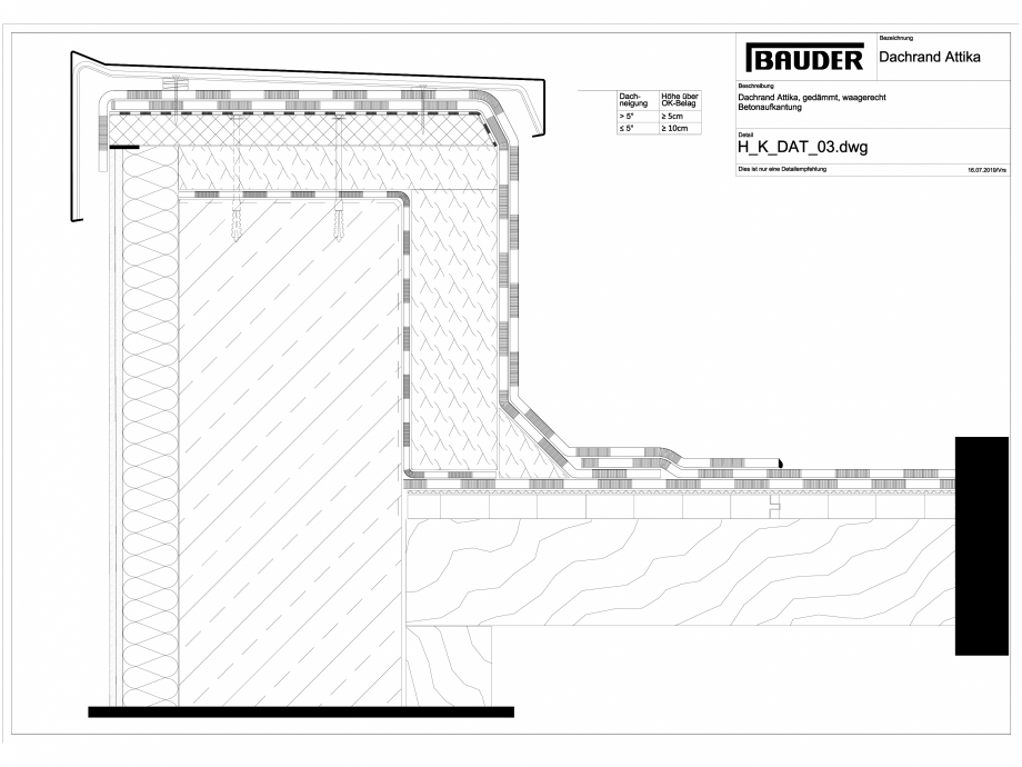Pagina 1-CAD-DXF Bauder - Detaliu atic - H_K_DAT_03 BAUDER Detaliu de montaj 