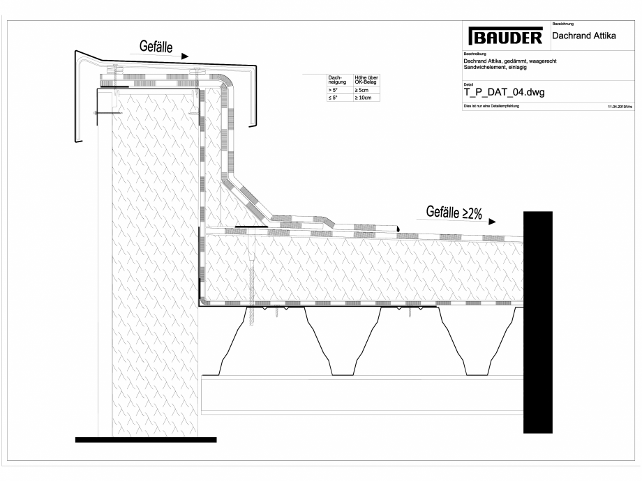 Pagina 1-CAD-DXF Bauder - Detaliu atic - T_P_DAT_04 BAUDER Detaliu de montaj 