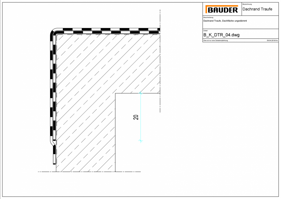 Pagina 1-CAD-PDF Bauder - Detaliu streasina - B_K_DTR_04 BAUDER Detaliu de montaj 