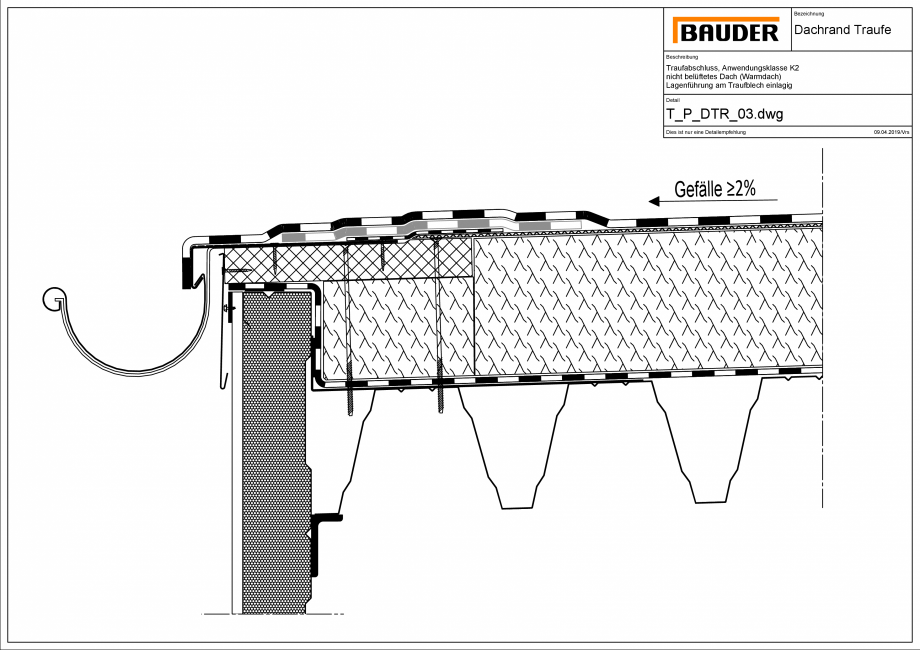 Pagina 1-CAD-PDF Bauder - Detaliu streasina - T_P_DTR_03 BAUDER Detaliu de montaj 