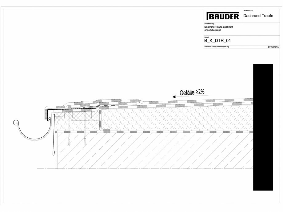Pagina 1-CAD-DWG Bauder - Detaliu streasina - B_K_DTR_01 BAUDER Detaliu de montaj 