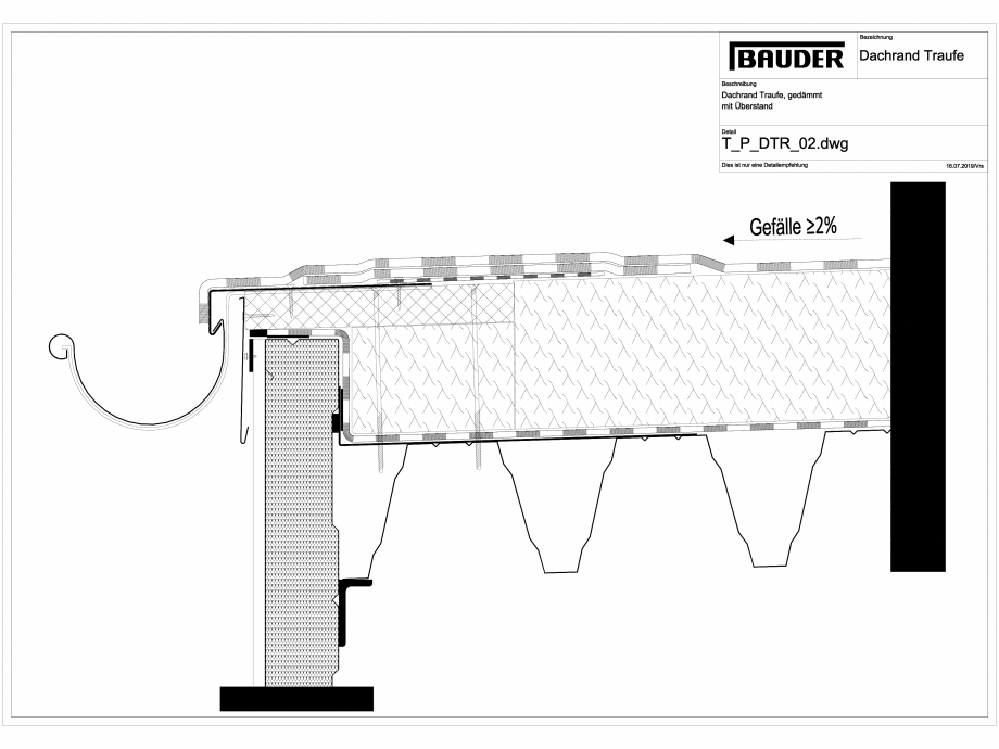 Pagina 1 - CAD-DWG Bauder - Detaliu streasina - T_P_DTR_02 BAUDER Detaliu de montaj 