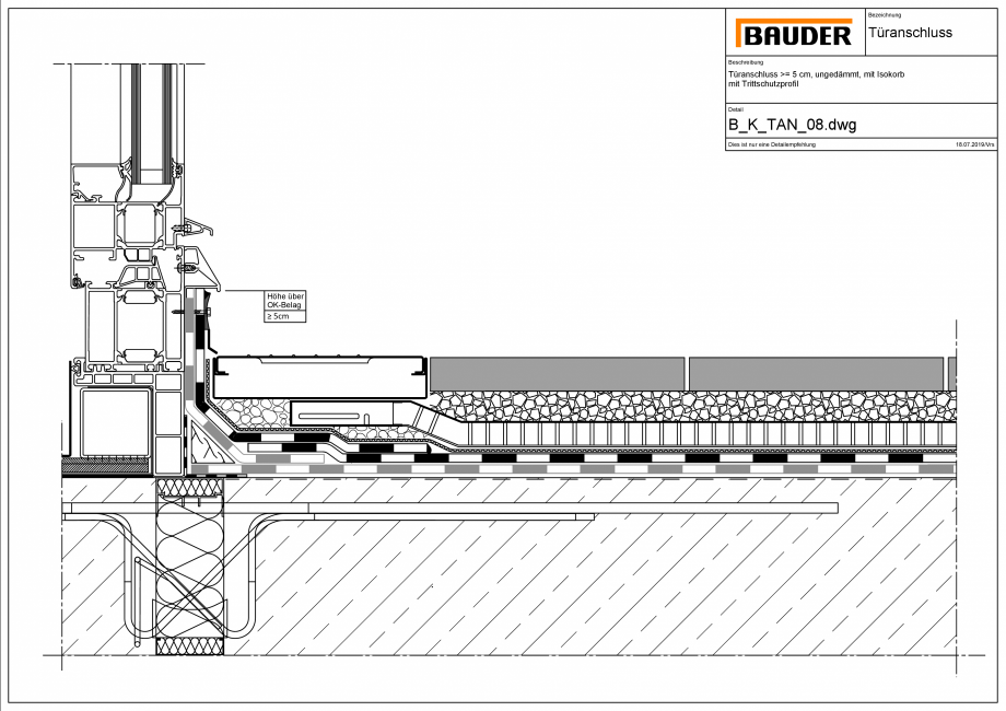 Pagina 1 - CAD-PDF Bauder - Detaliu racord usa - B_K_TAN_08 BAUDER Detaliu de montaj 