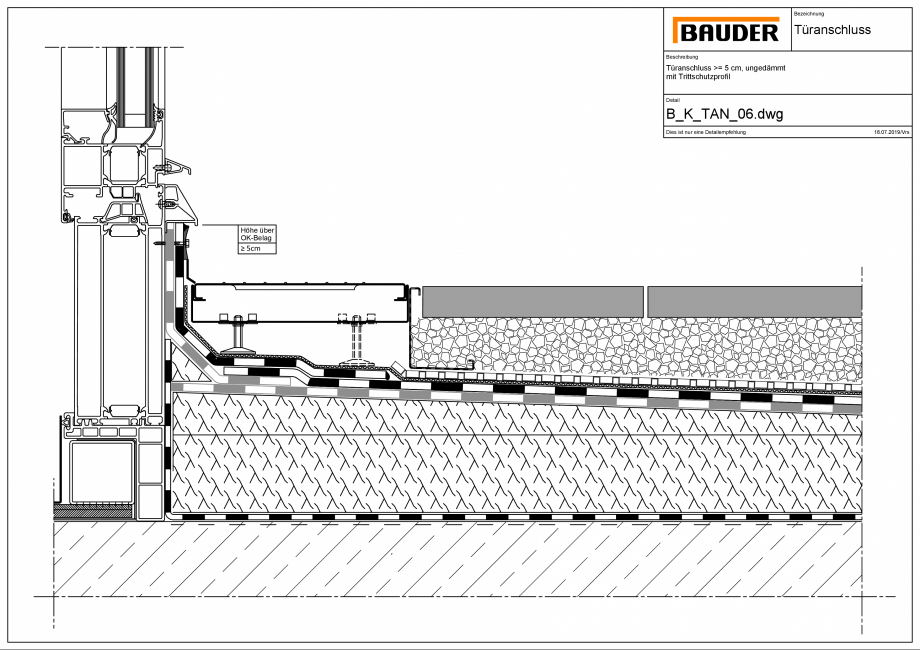Pagina 1 - CAD-PDF Bauder - Detaliu racord usa - B_K_TAN_06 BAUDER Detaliu de montaj 