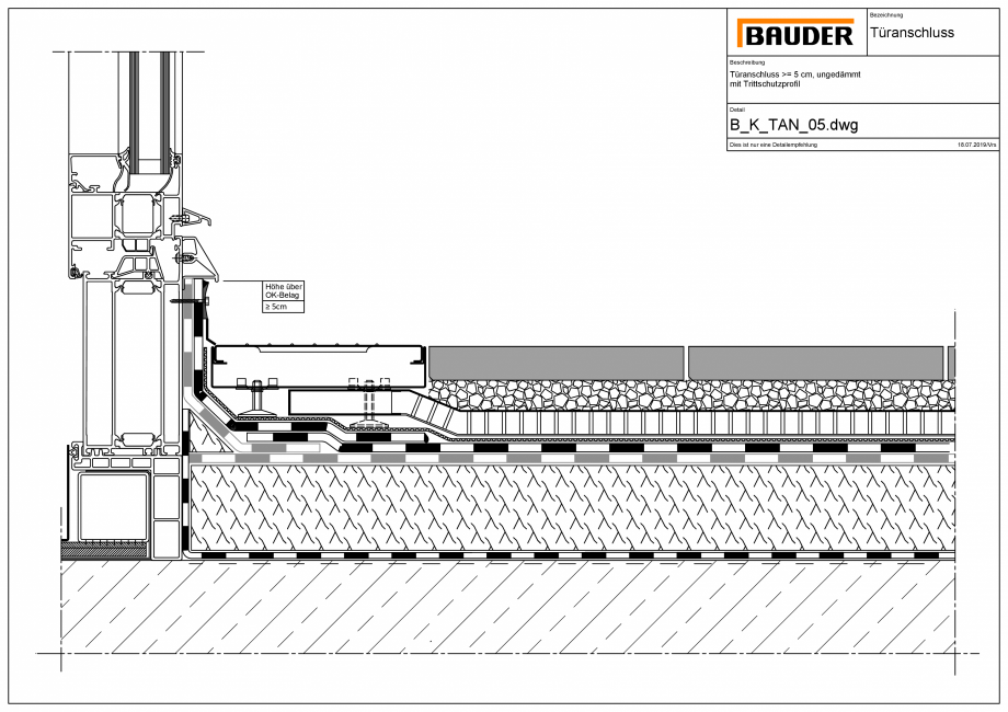 Pagina 1 - CAD-PDF Bauder - Detaliu racord usa - B_K_TAN_05 BAUDER Detaliu de montaj 