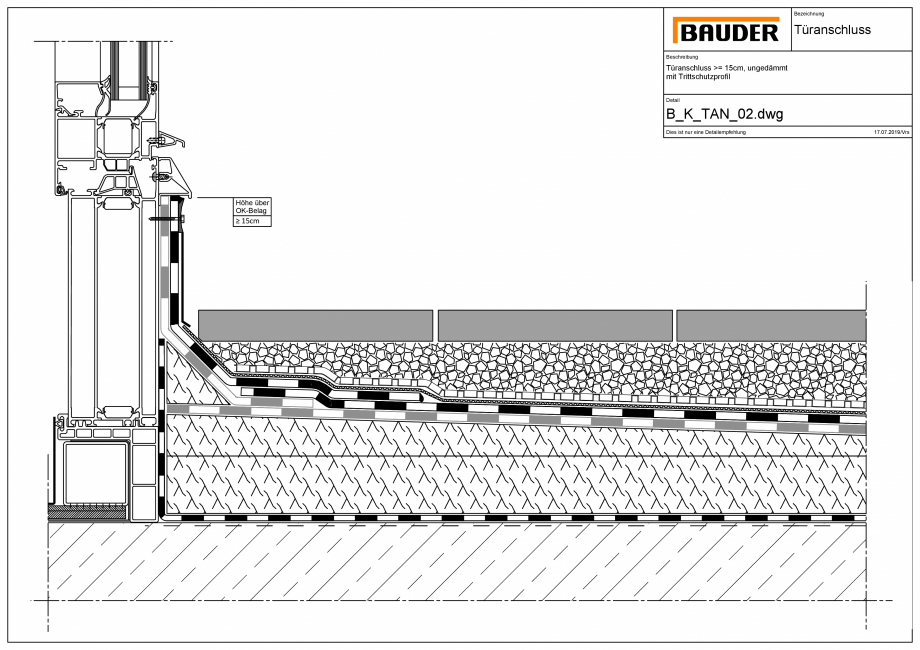 Pagina 1-CAD-PDF Bauder - Detaliu racord usa - B_K_TAN_02 BAUDER Detaliu de montaj 