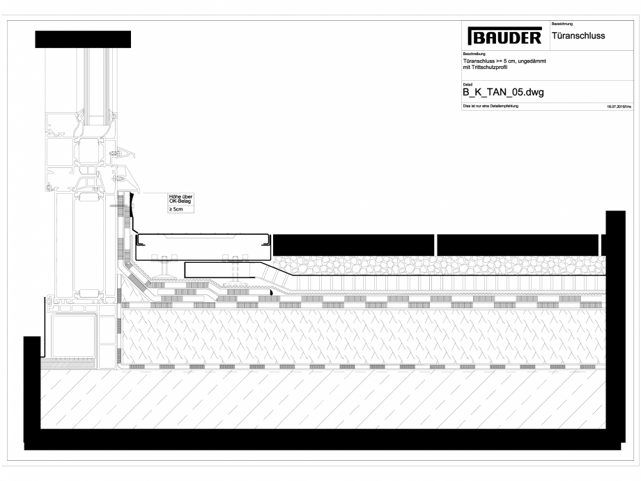 Pagina 1-CAD-DXF Bauder - Detaliu racord usa - B_K_TAN_05 BAUDER Detaliu de montaj 