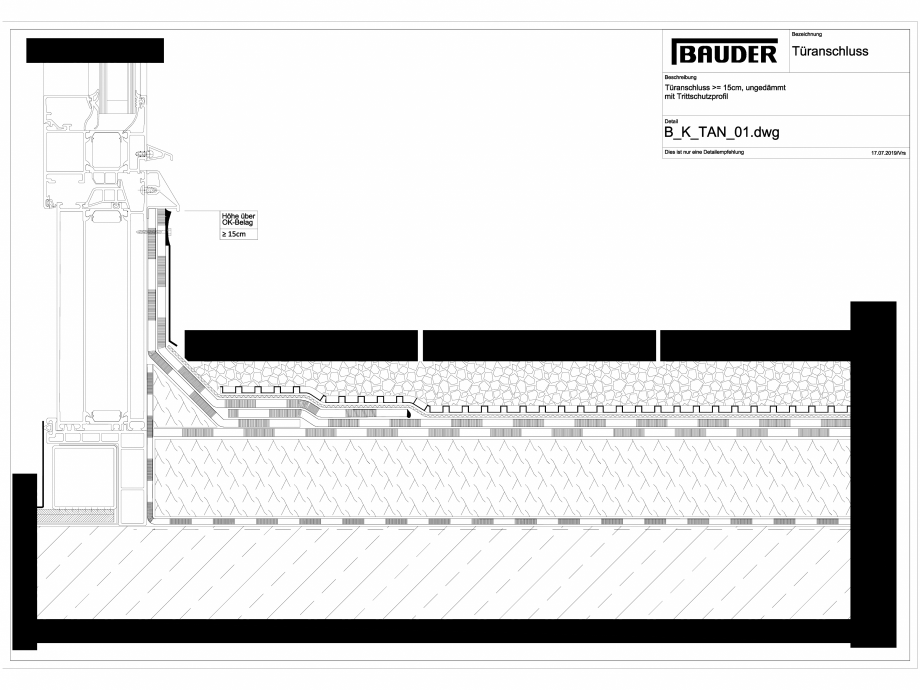 Pagina 1-CAD-DWG Bauder - Detaliu racord usa - B_K_TAN_01 BAUDER Detaliu de montaj 
