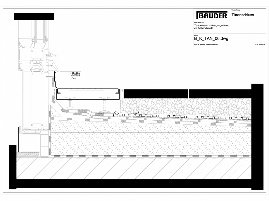 Pagina 1-CAD-DWG Bauder - Detaliu racord usa - B_K_TAN_06 BAUDER Detaliu de montaj 
