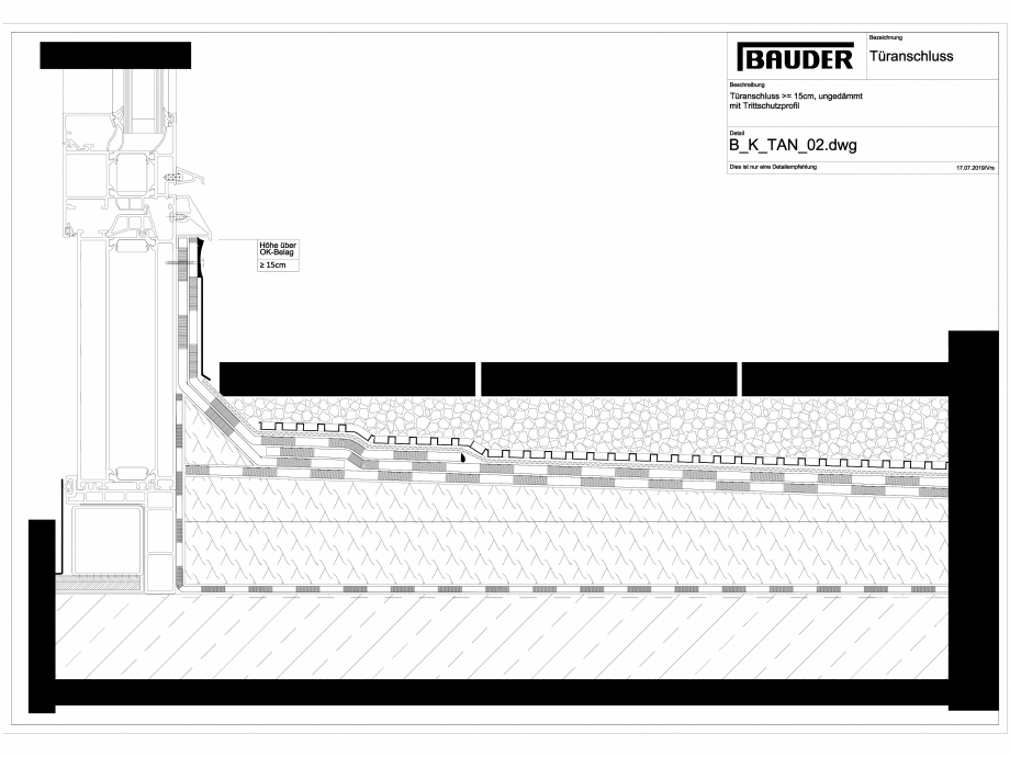 Pagina 1-CAD-DWG Bauder - Detaliu racord usa - B_K_TAN_02 BAUDER Detaliu de montaj 