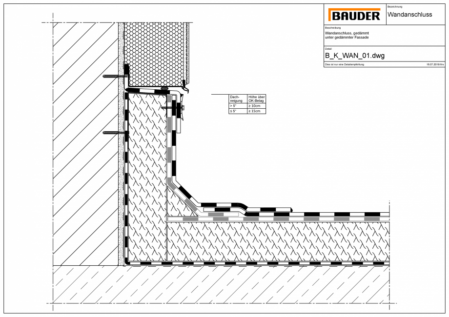 Pagina 1 - CAD-PDF Bauder - Detaliu racord perete - B_K_WAN_01 BAUDER Detaliu de montaj 