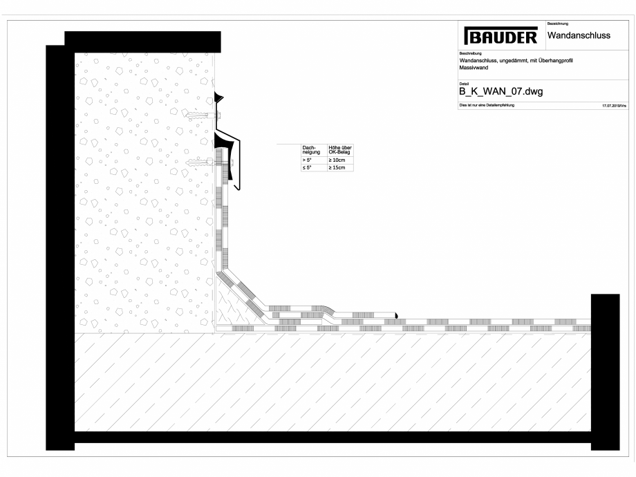 Pagina 1-CAD-DXF Bauder - Detaliu racord perete - B_K_WAN_07 BAUDER Detaliu de montaj 