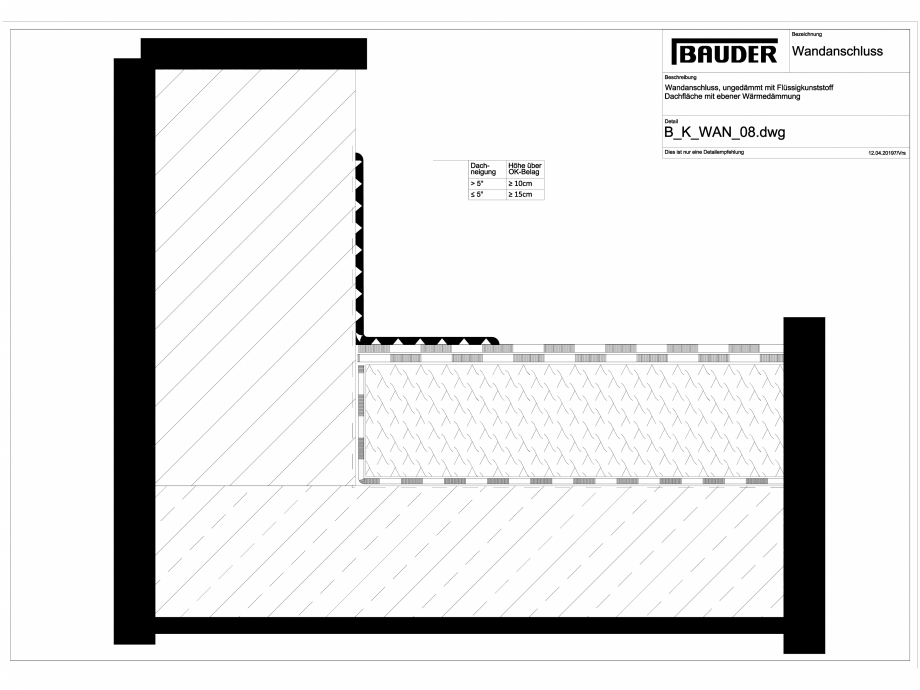 Pagina 1-CAD-DXF Bauder - Detaliu racord perete - B_K_WAN_08 BAUDER Detaliu de montaj 