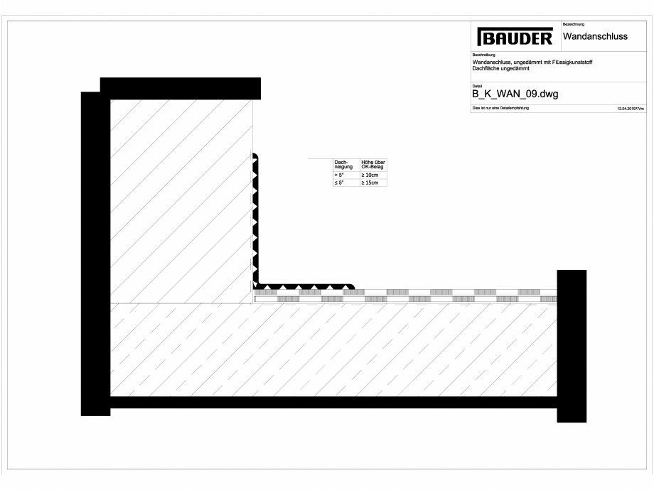 Pagina 1-CAD-DXF Bauder - Detaliu racord perete - B_K_WAN_09 BAUDER Detaliu de montaj 