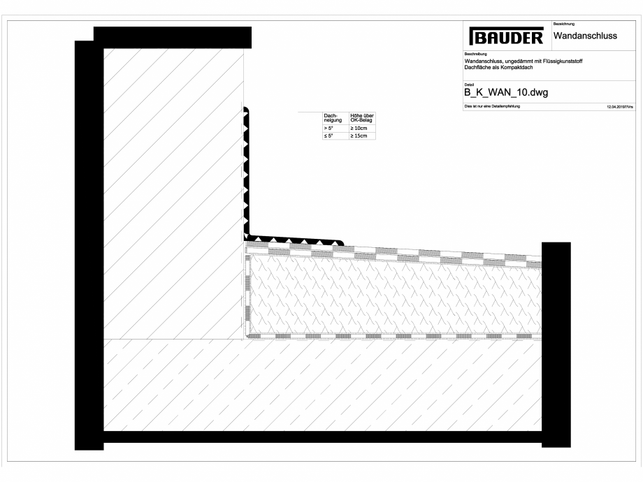 Pagina 1-CAD-DXF Bauder - Detaliu racord perete - B_K_WAN_10 BAUDER Detaliu de montaj 