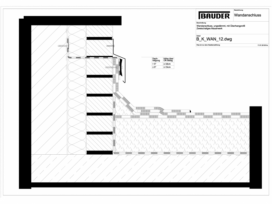 Pagina 1-CAD-DXF Bauder - Detaliu racord perete - B_K_WAN_12 BAUDER Detaliu de montaj 