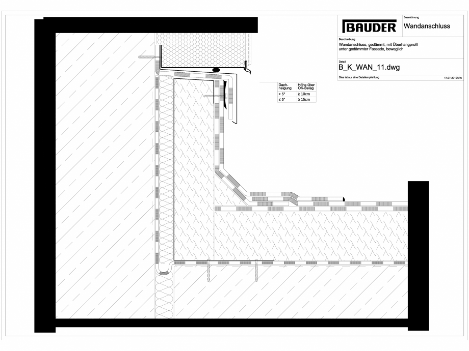 Pagina 1-CAD-DXF Bauder - Detaliu racord perete - B_K_WAN_11 BAUDER Detaliu de montaj 