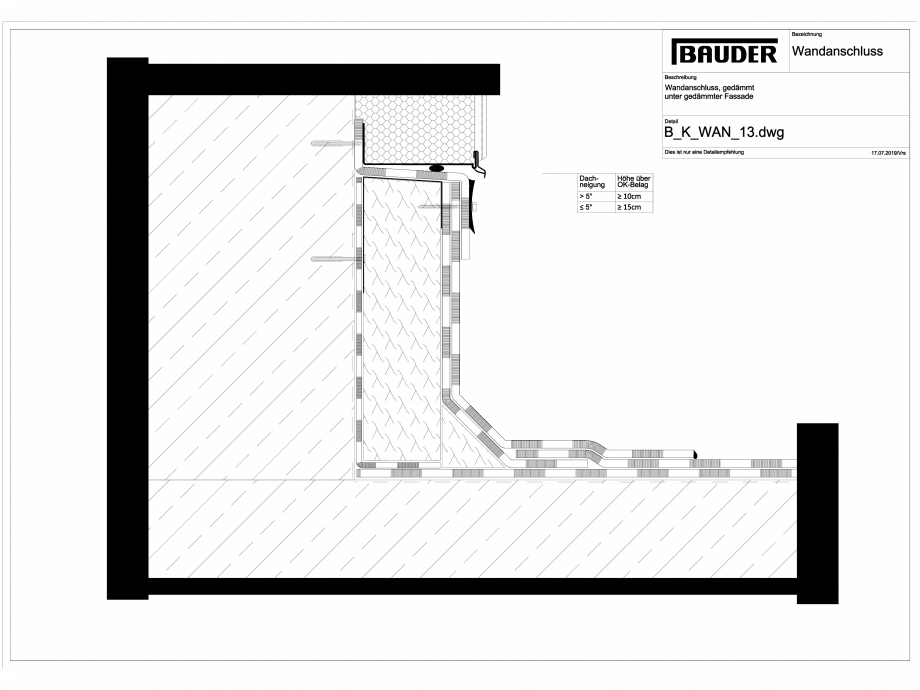 Pagina 1-CAD-DWG Bauder - Detaliu racord perete - B_K_WAN_13 BAUDER Detaliu de montaj 