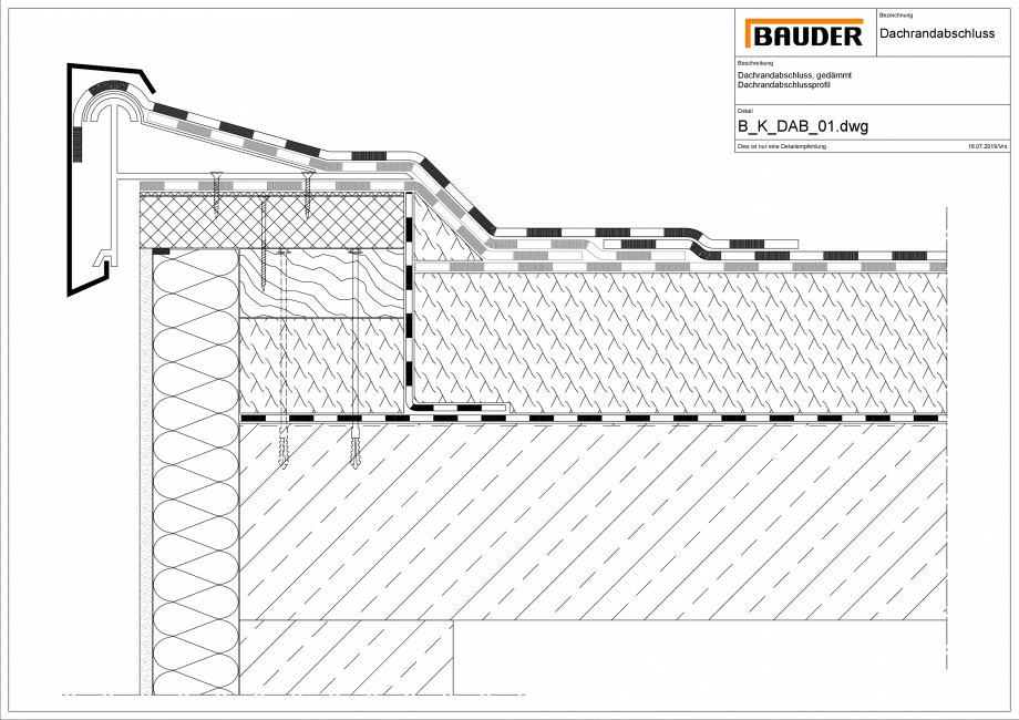 Pagina 1 - CAD-PDF Bauder - Detaliu margine terasa - B_K_DAB_01 BAUDER Detaliu de montaj 