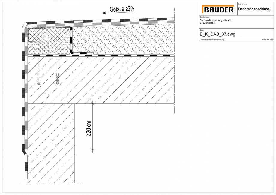 Pagina 1 - CAD-PDF Bauder - Detaliu margine terasa - B_K_DAB_07 BAUDER Detaliu de montaj 