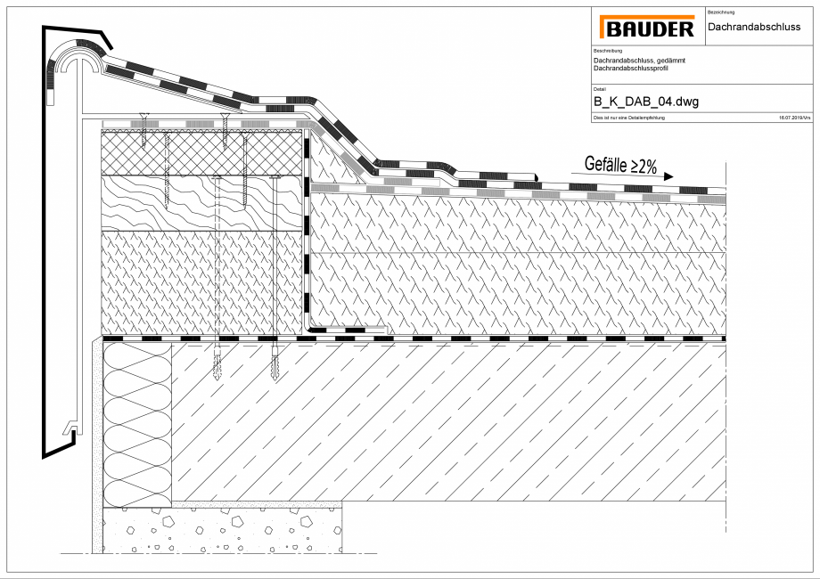Pagina 1 - CAD-PDF Bauder - Detaliu margine terasa - B_K_DAB_04 BAUDER Detaliu de montaj 