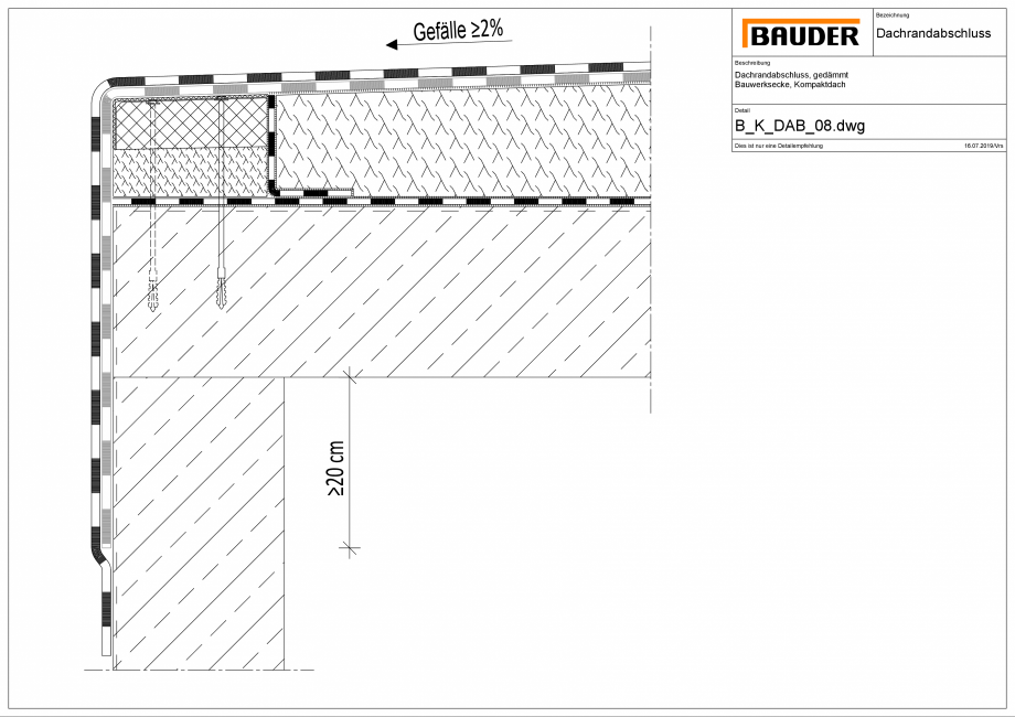 Pagina 1 - CAD-PDF Bauder - Detaliu margine terasa - B_K_DAB_08 BAUDER Detaliu de montaj 