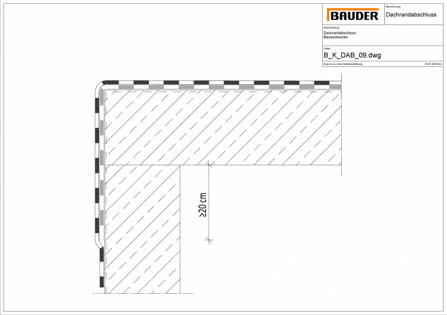 Pagina 1 - CAD-PDF Bauder - Detaliu margine terasa - B_K_DAB_09 BAUDER Detaliu de montaj 