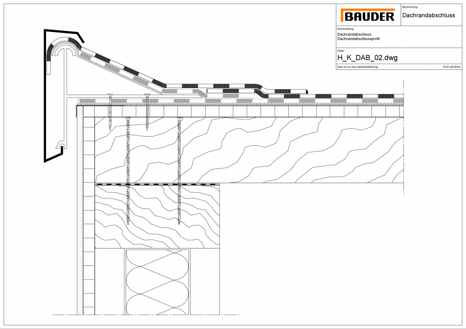 Pagina 1 - CAD-PDF Bauder - Detaliu margine terasa - H_K_DAB_02 BAUDER Detaliu de montaj 