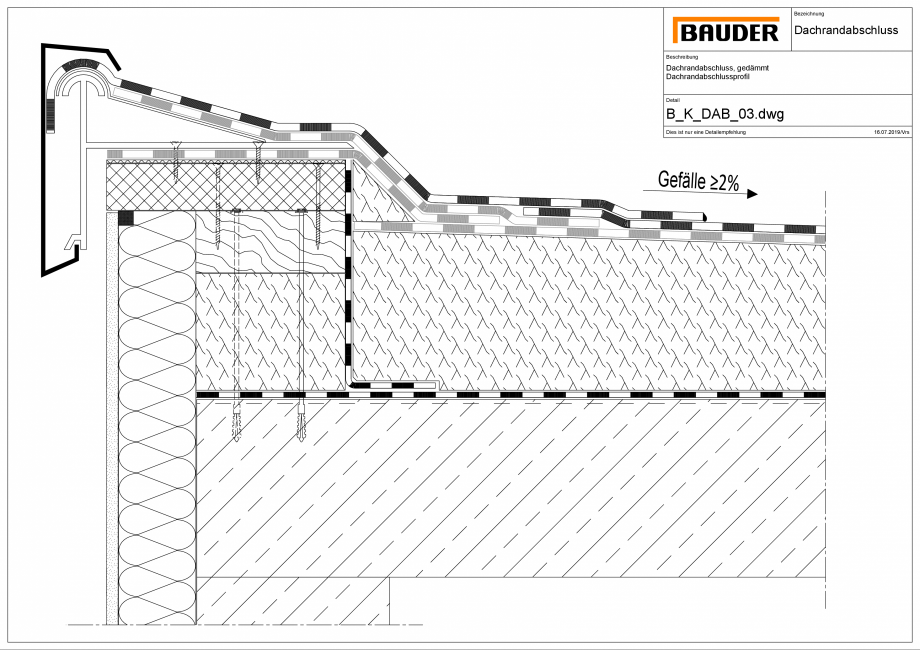 Pagina 1 - CAD-PDF Bauder - Detaliu margine terasa - B_K_DAB_03 BAUDER Detaliu de montaj 