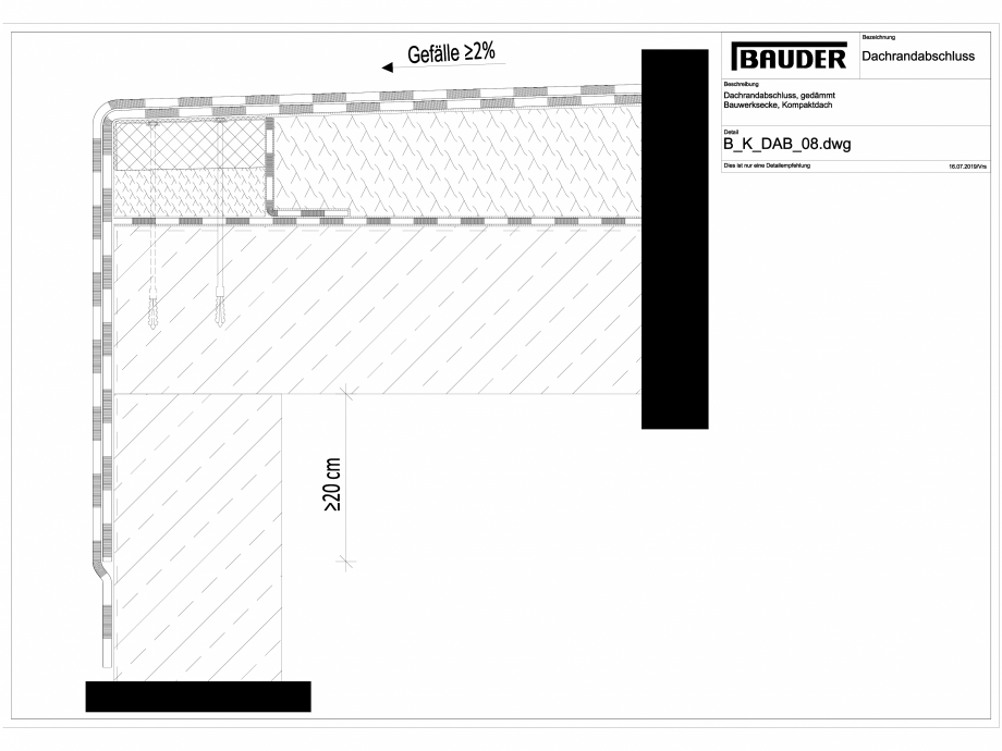 Pagina 1-CAD-DXF Bauder - Detaliu margine terasa - B_K_DAB_08 BAUDER Detaliu de montaj 