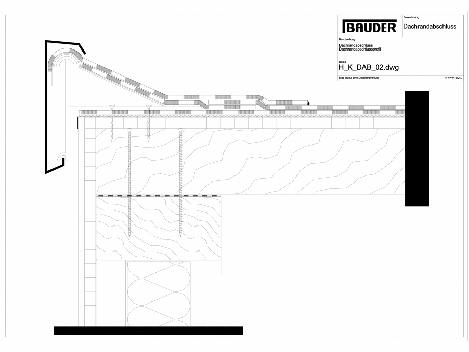 Pagina 1-CAD-DXF Bauder - Detaliu margine terasa - H_K_DAB_02 BAUDER Detaliu de montaj 