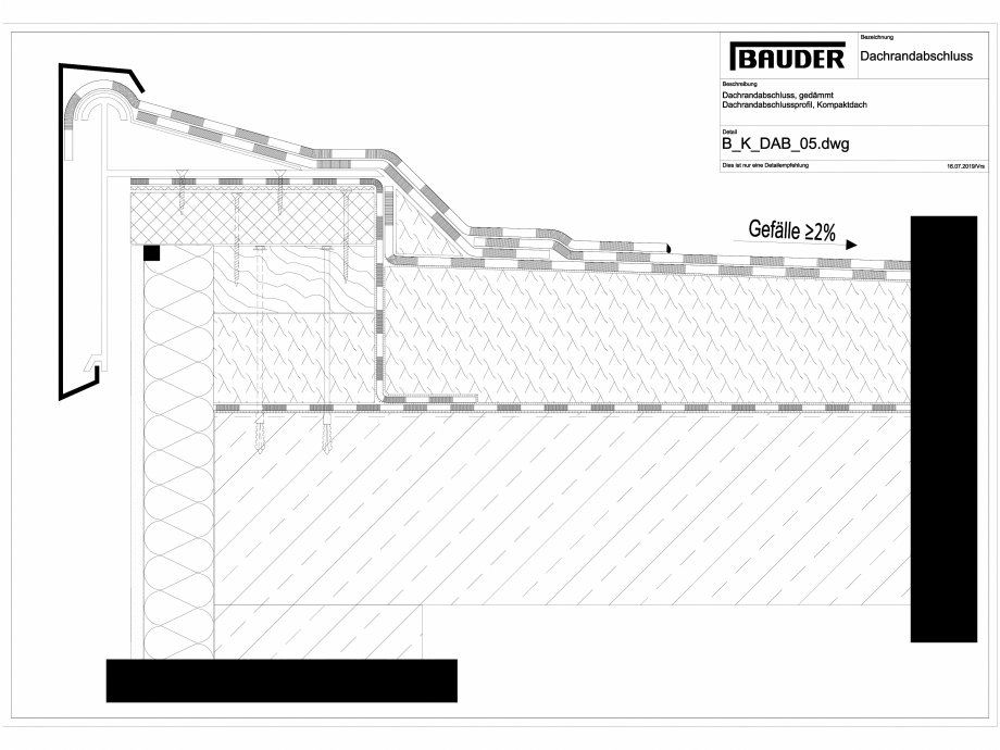 Pagina 1 - CAD-DWG Bauder - Detaliu margine terasa - B_K_DAB_05 BAUDER Detaliu de montaj 