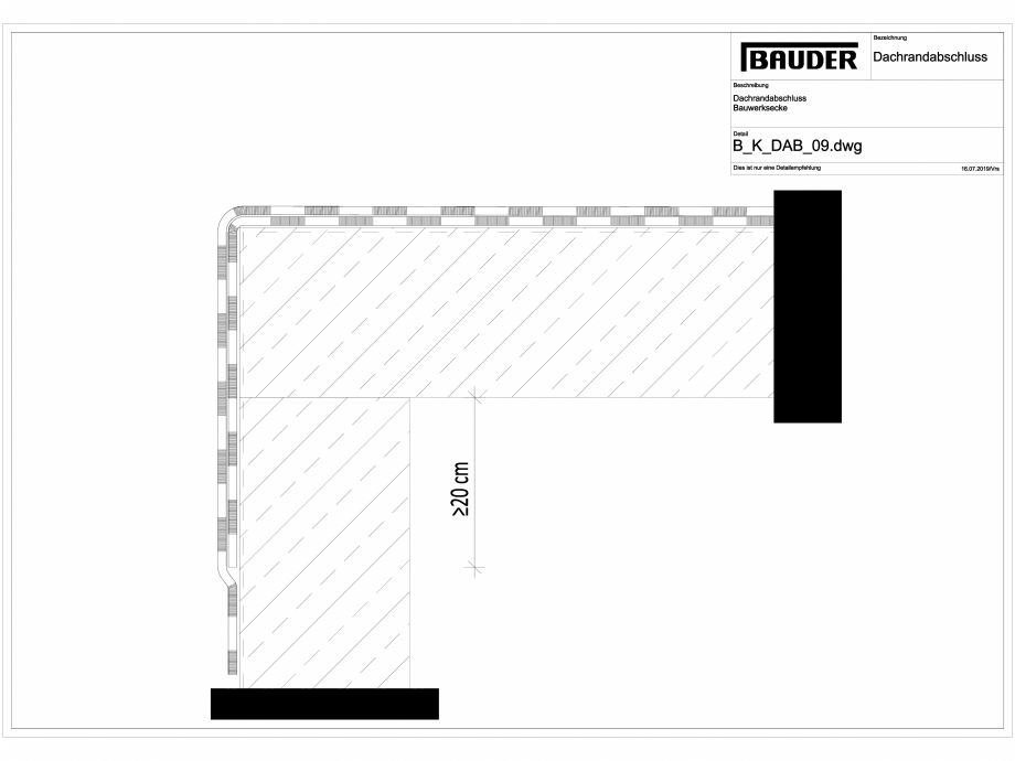 Pagina 1 - CAD-DWG Bauder - Detaliu margine terasa - B_K_DAB_09 BAUDER Detaliu de montaj 