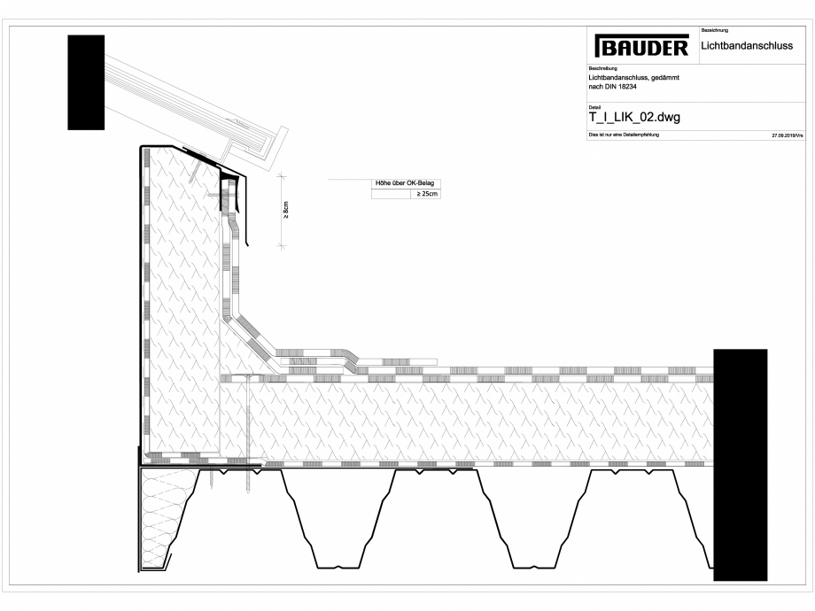 Pagina 1 - CAD-DWG Bauder - Detaliu luminator - T_I_LIK_02 BAUDER Detaliu de montaj 