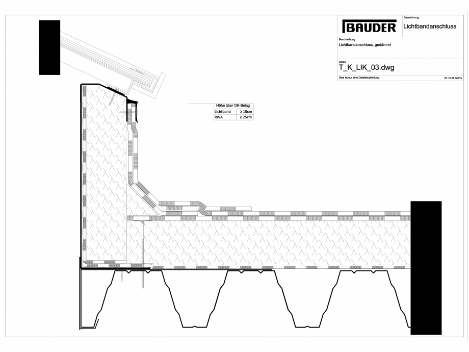Pagina 1-CAD-DWG Bauder - Detaliu luminator - T_K_LIK_03 BAUDER Detaliu de montaj 