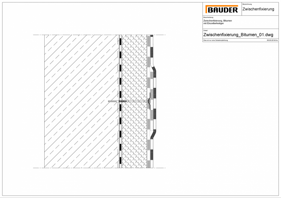 Pagina 1-CAD-PDF Bauder - Detaliu - Fixare mecanica singulara BAUDER Detaliu de montaj 