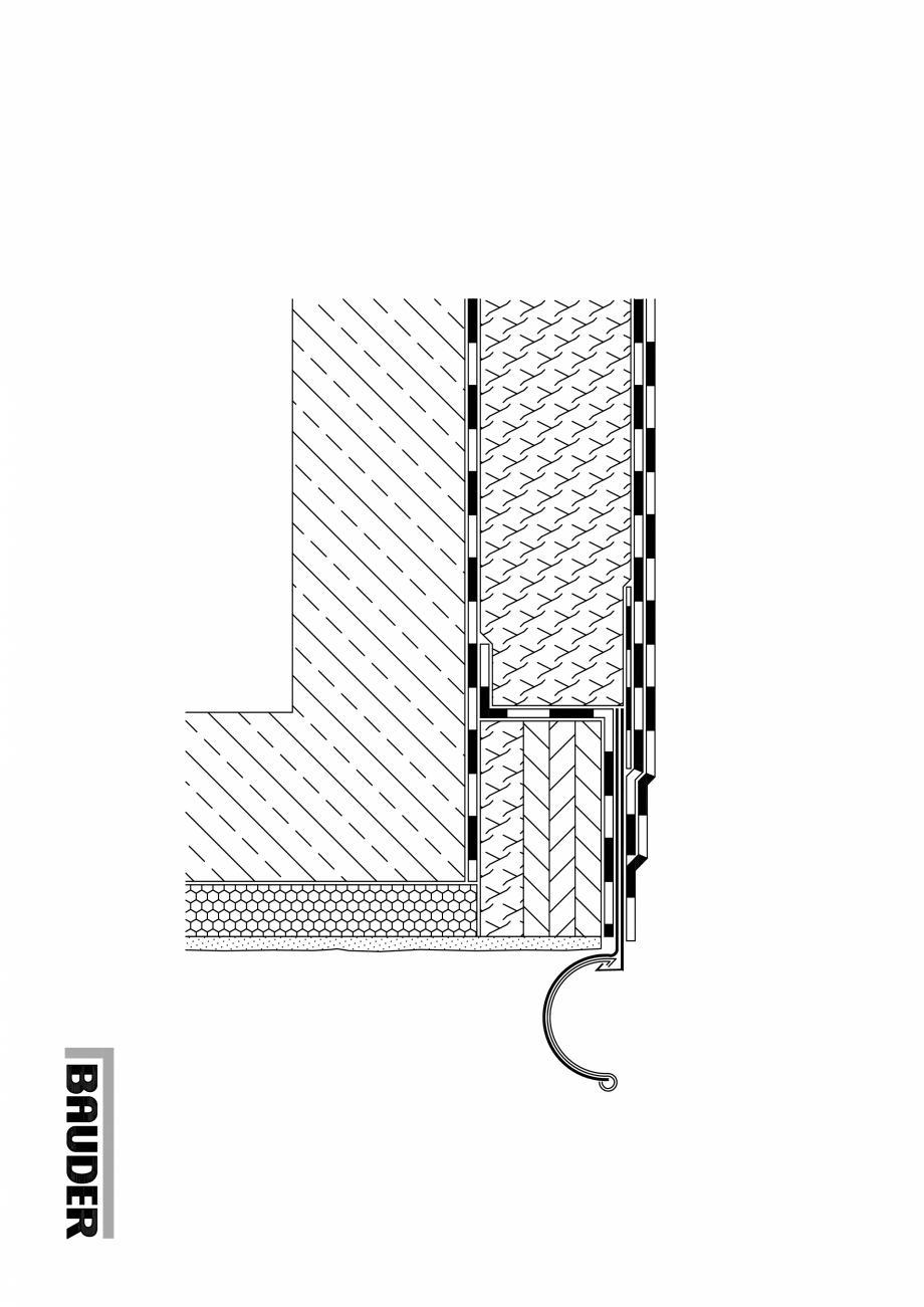 Pagina 1-CAD-PDF Bauder - Detaliu evacuarea apei - 8_1_1_(1209) BAUDER Detaliu de montaj 
