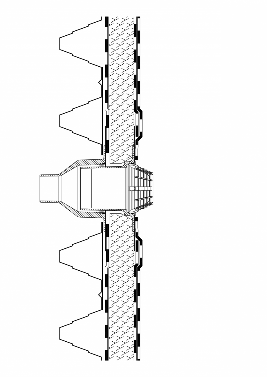 Pagina 1-CAD-PDF Bauder - Detaliu evacuarea apei - 7_2_(1209) BAUDER Detaliu de montaj 