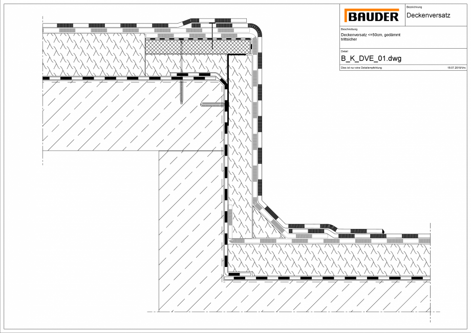 Pagina 1-CAD-PDF Bauder - Detaliu diferenta de nivel - B_K_DVE_01 BAUDER Detaliu de montaj 