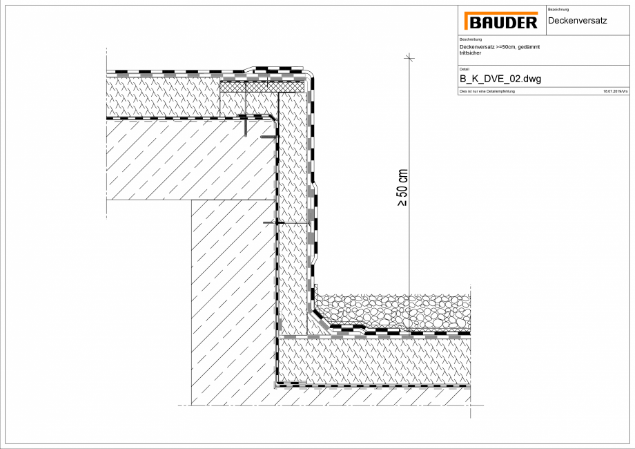 Pagina 1-CAD-PDF Bauder - Detaliu diferenta de nivel - B_K_DVE_02 BAUDER Detaliu de montaj 
