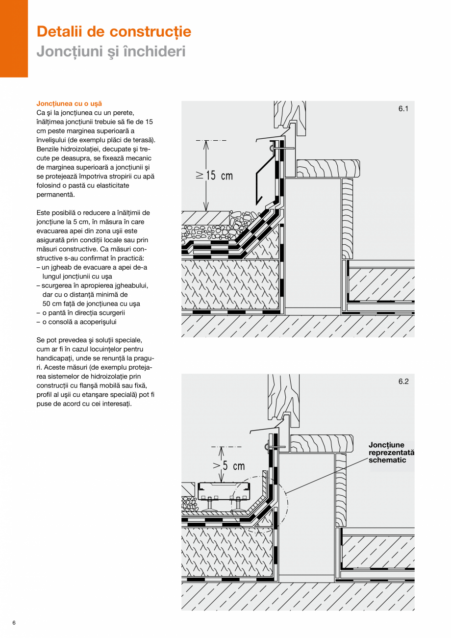 Pagina 6-Sistem acoperis terasa - Detalii de constructie - membrane bituminoase BAUDER Instructiuni montaj,...