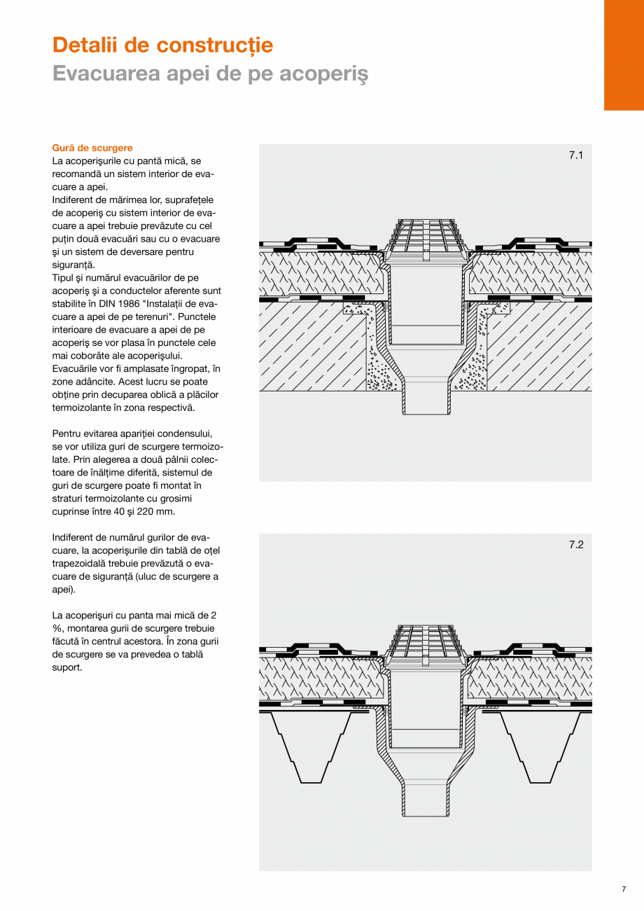 Pagina 7-Sistem acoperis terasa - Detalii de constructie - membrane bituminoase BAUDER Instructiuni montaj,...