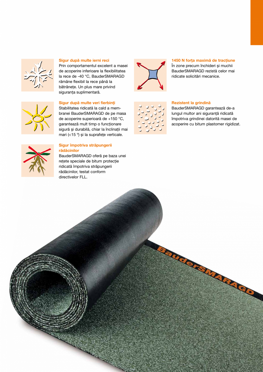 Pagina 3-Sisteme de acoperis terasa - Hidroizolatie superioara Karat cu protectie la strapungerea radacinilor...