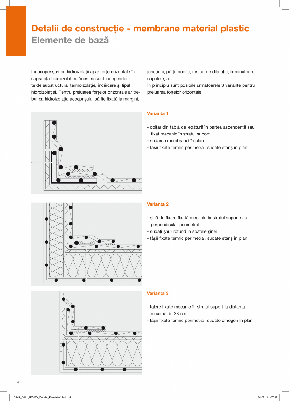 Pagina 4 - CAD-PDF Detalii de constructie-mebrane din material plastic BAUDER Detaliu de montaj 