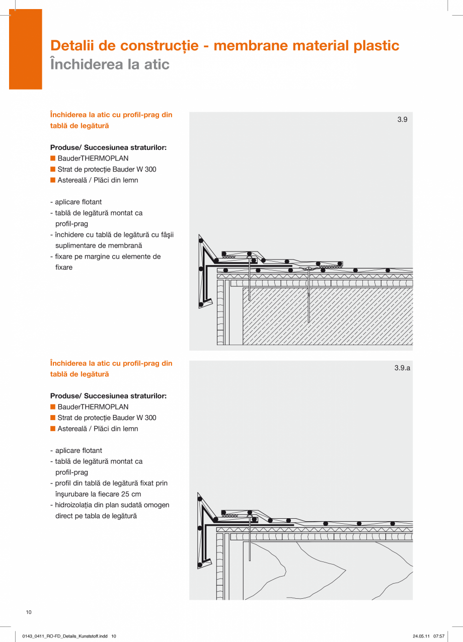 Pagina 10-CAD-PDF Detalii de constructie-mebrane din material plastic BAUDER Detaliu de montaj 