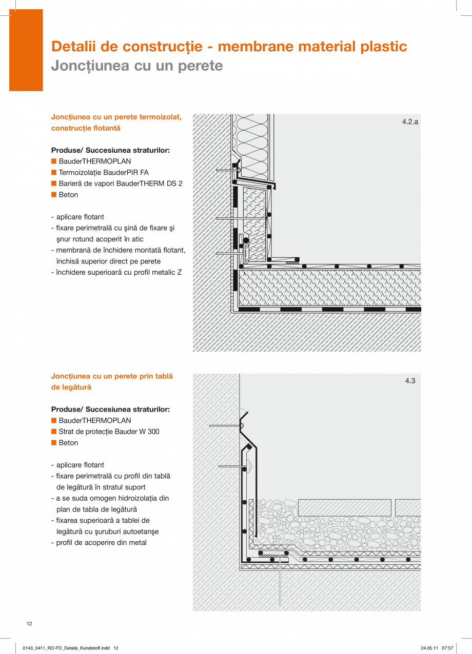 Pagina 12 - CAD-PDF Detalii de constructie-mebrane din material plastic BAUDER Detaliu de montaj 
